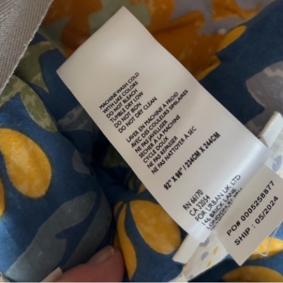 Anthropologie Talula Cotton Handcrafted Quilt with Euro Sham Size Queen NWT - Picture 12 of 17